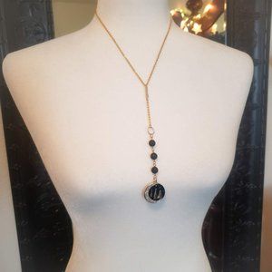 Lava Stone Diffuser Y Necklace Cresent Moon